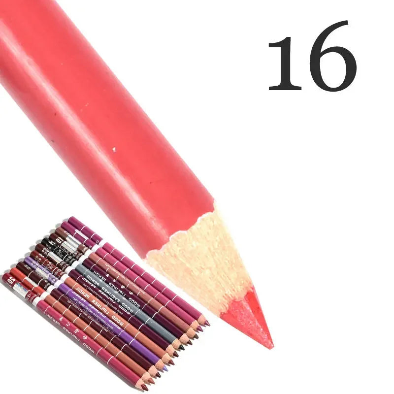 Set 28 Couleurs Crayons à Lèvres Waterproof – Mat, Teintes Nude et Rouge, Longue Tenue, Anti-Transfert, Maquillage des Lèvres pour Femmes, Fête