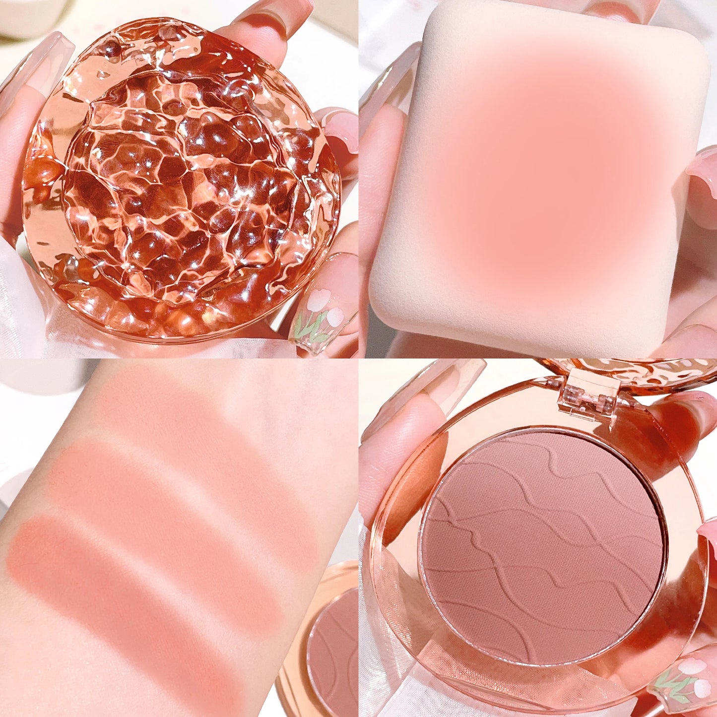 Blush Cute Pop Dégradé — Fini Mat, Texture Délicate, Maquillage Quotidien Nude, Illumine les Joues