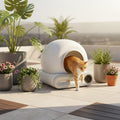 Smart Cat Litter Box Fully Automatic Large Capacity Cat Litter Box Semi-enclosed Smart Cat Toilet APP Remote Control