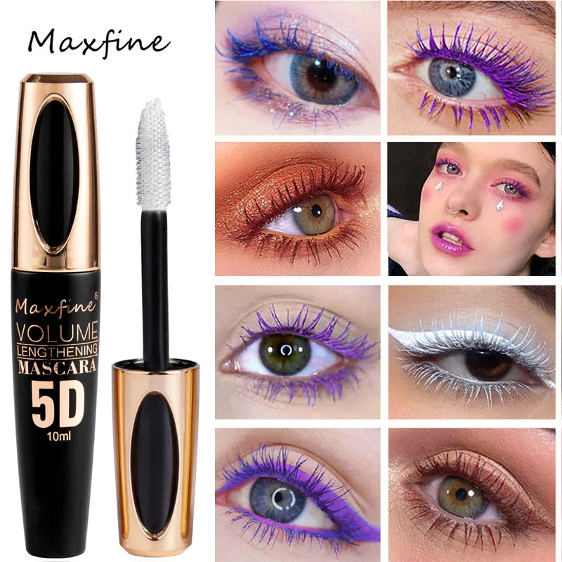 Mascara 5D fibres de soie grands yeux noir intense longue tenue waterproof