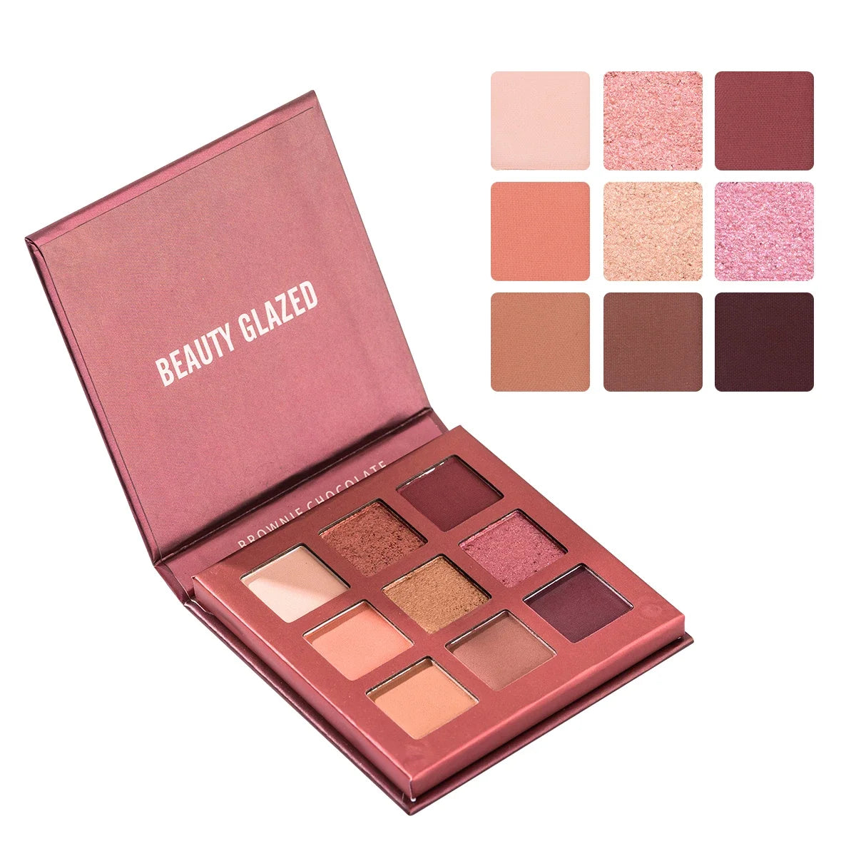 Palette de fards à paupières 9 couleurs nacrées, mates et longue tenue, waterproof