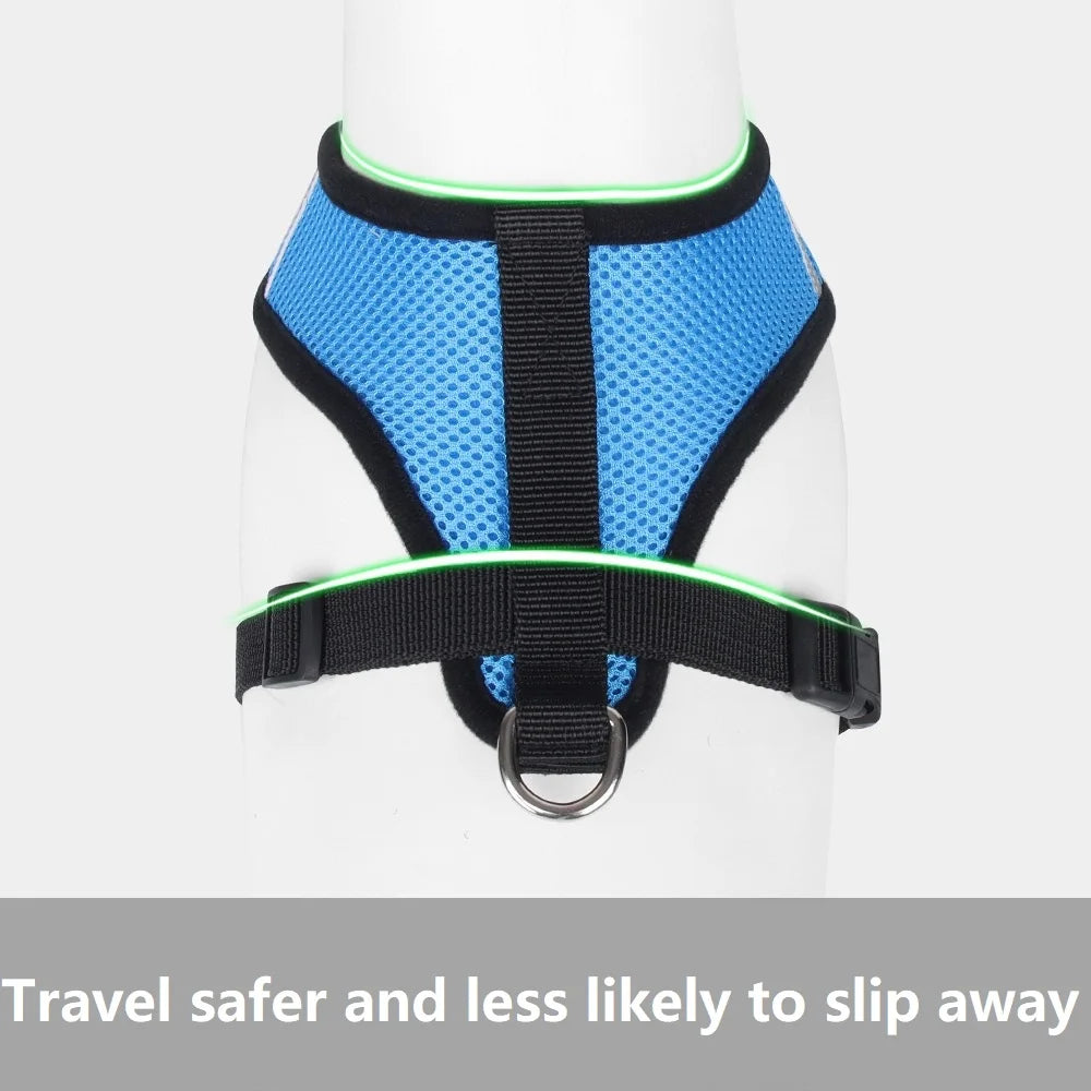 Adjustable Escape-Resistant Cat Harness & Leash Set – Soft Vest for Cats & Kittens