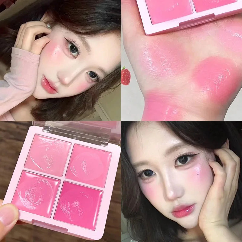 Blush crème multi-usage – Waterproof et hydratant, effet highlighter – Pour joues et yeux, texture crémeuse, teinte pêche éclatante, contour et maquillage