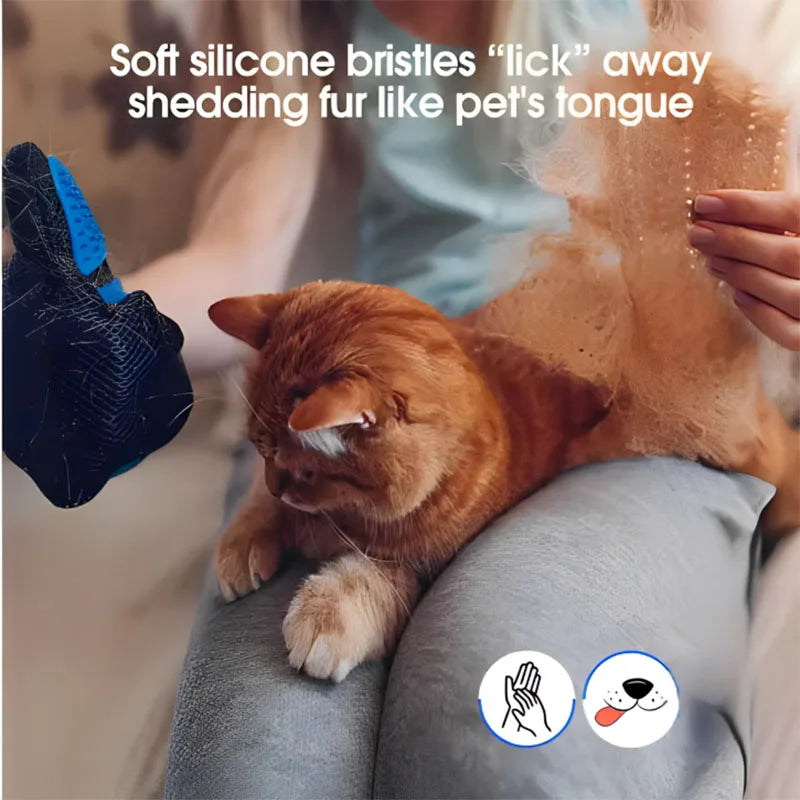 Pet Grooming Glove – Deshedding & Massage Brush for Dogs and Cats