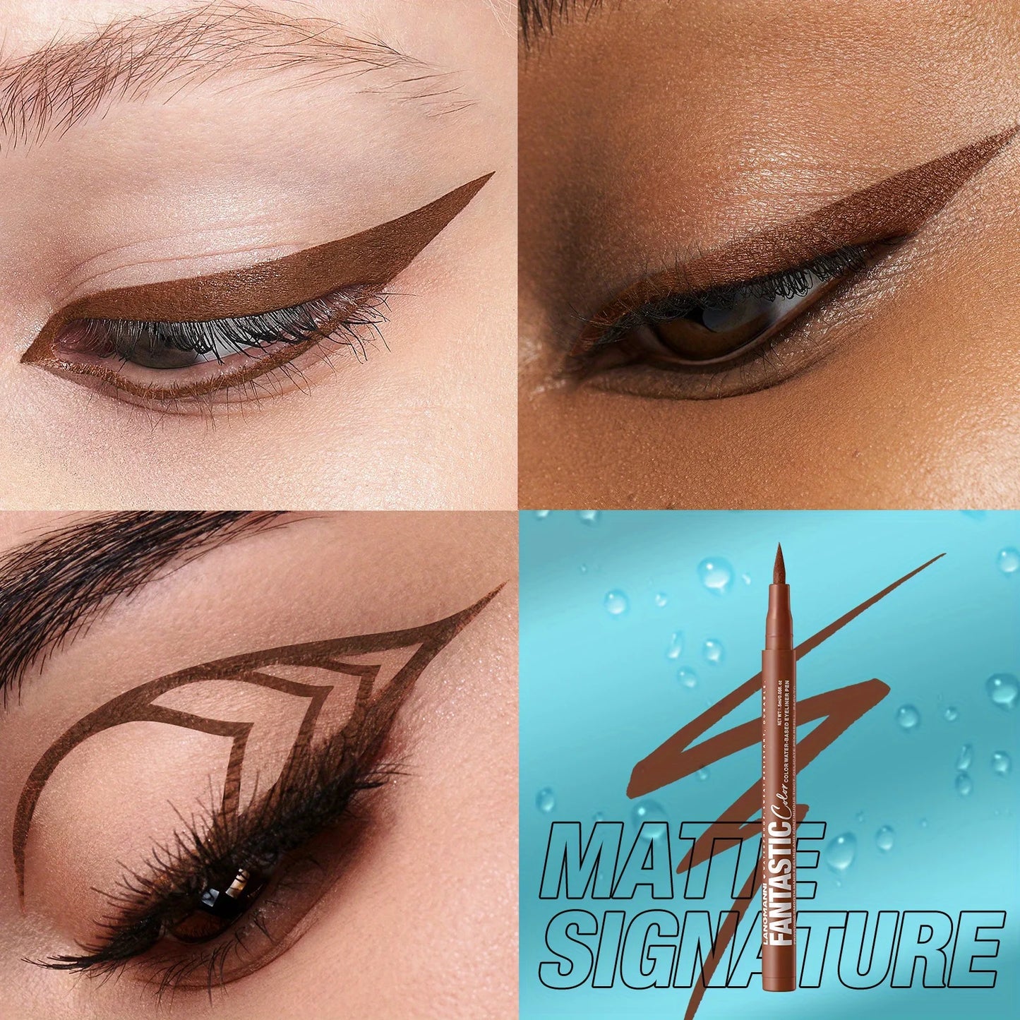 Eyeliner Stylo 1 pc — waterproof, séchage rapide, résistant à l’huile et anti-bavures, longue tenue, ultra-fin