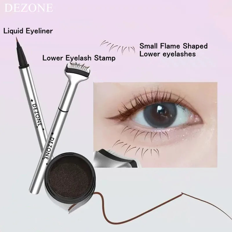 Eyeliner liquide – tampon pour cils inférieurs, waterproof, silicone, outil maquillage pratique pour débutants