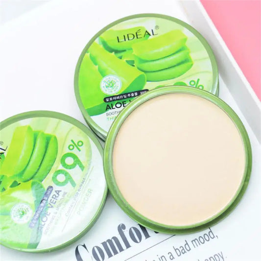Poudre Adoucissante 99 % Aloe Vera – Waterproof, Hydratante, Correcteur et Fond de Teint Fixant, Contrôle du Sébum, Maquillage Visage Cosmétique