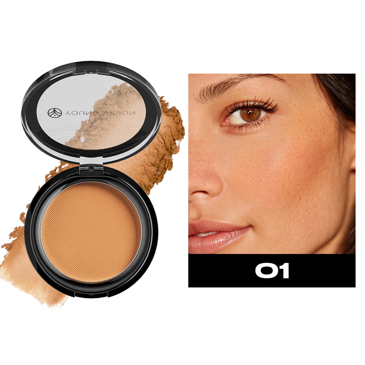 Bronzer mat soyeux – Poudre de contour longue tenue pour maquillage, effet 3D pour sculpter le visage – Correcteur pour contour profond et ombre du nez, palette de maquillage
