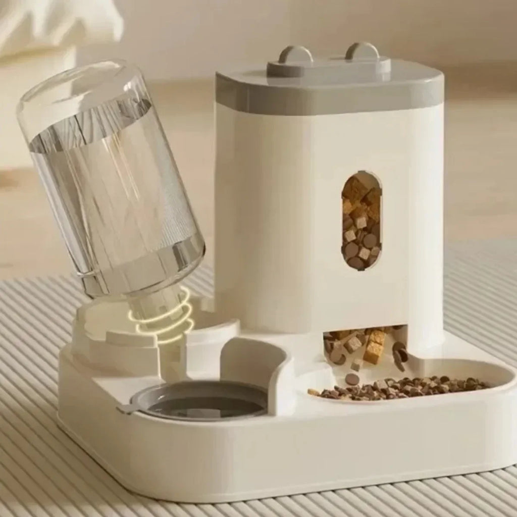 Automatic Pet Feeder & Water Dispenser – Large Capacity Food and Water Station