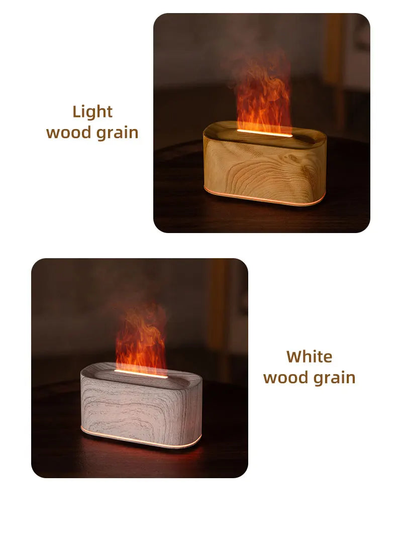 Flame Aroma Diffuser – Colorful LED Essential Oil Humidifier for Home & Relaxation