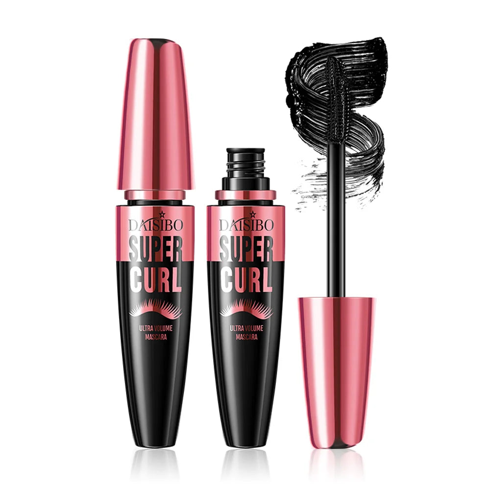 Mascara 4D épais et long waterproof recourbant volume anti-bavure longue tenue grands yeux outil maquillage