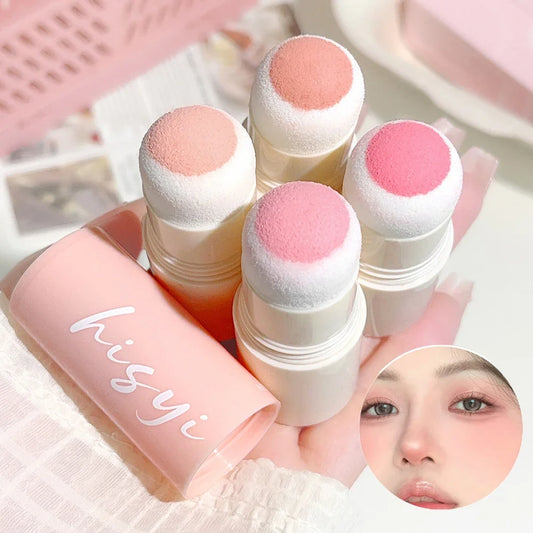 Stick Blush Velours Rose – Fini Mat Naturel, Imperméable, Utilisable sur les Lèvres et les Joues, Maquillage Portable et Facile à Appliquer
