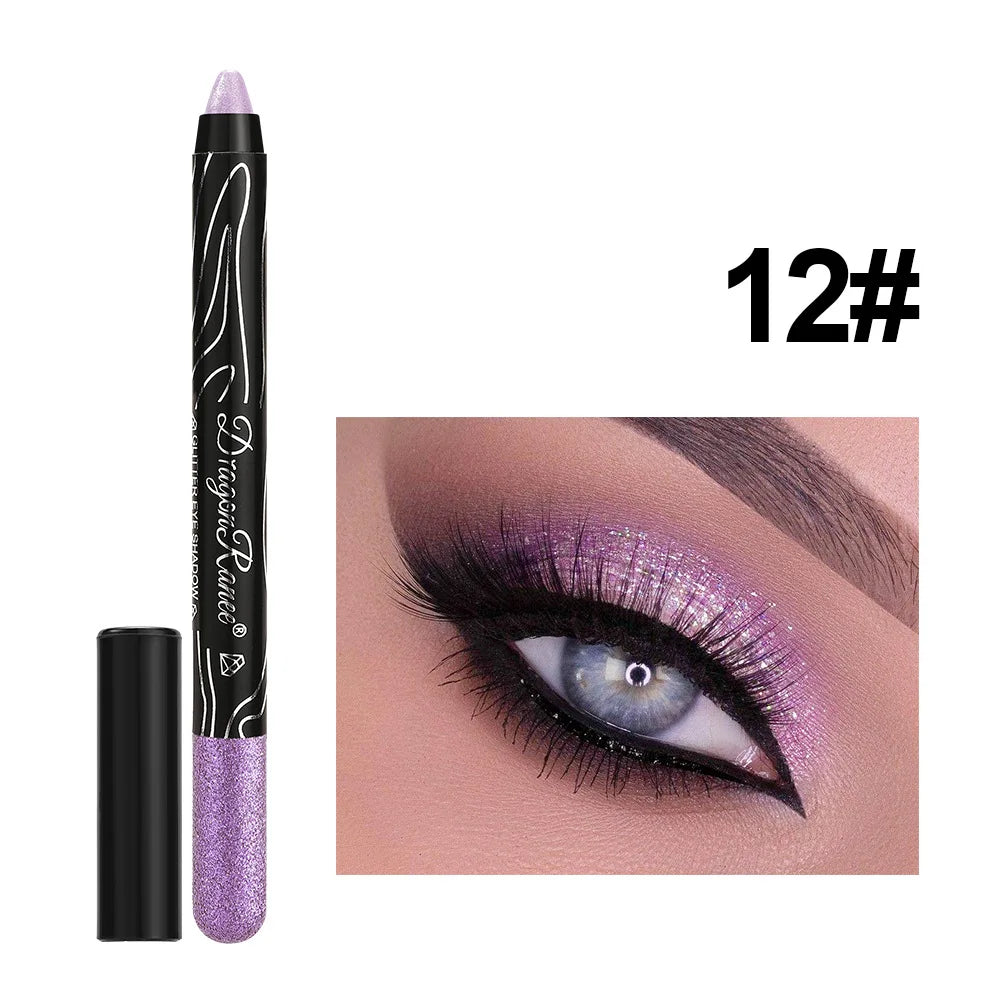 **« Crayon fard à paupières métallique violet – Pailleté, longue tenue et multi-couleur »**