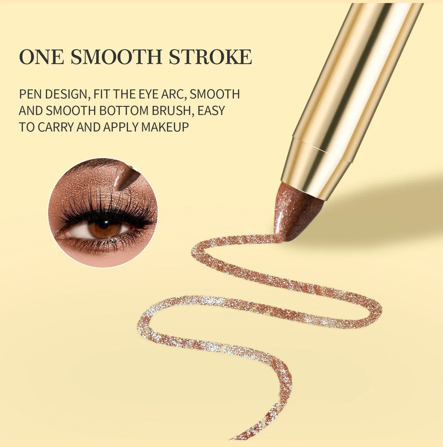 Crayon fards à paupières double embout, scintillant et lumineux, longue tenue, anti-bavures, effet nacré, stick maquillage