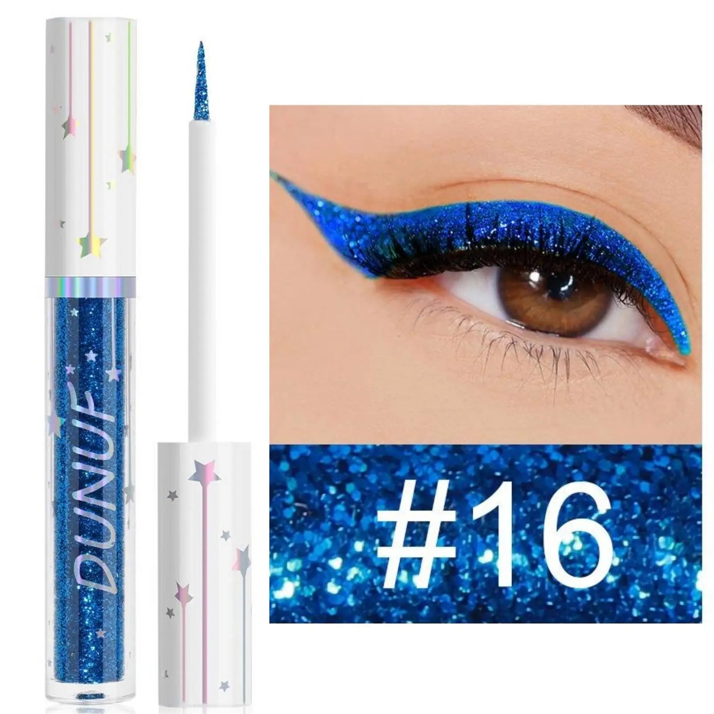 1 pièce : Eyeliner et fard à paupières liquides brillants, colorés, à séchage rapide, longue tenue et waterproof
