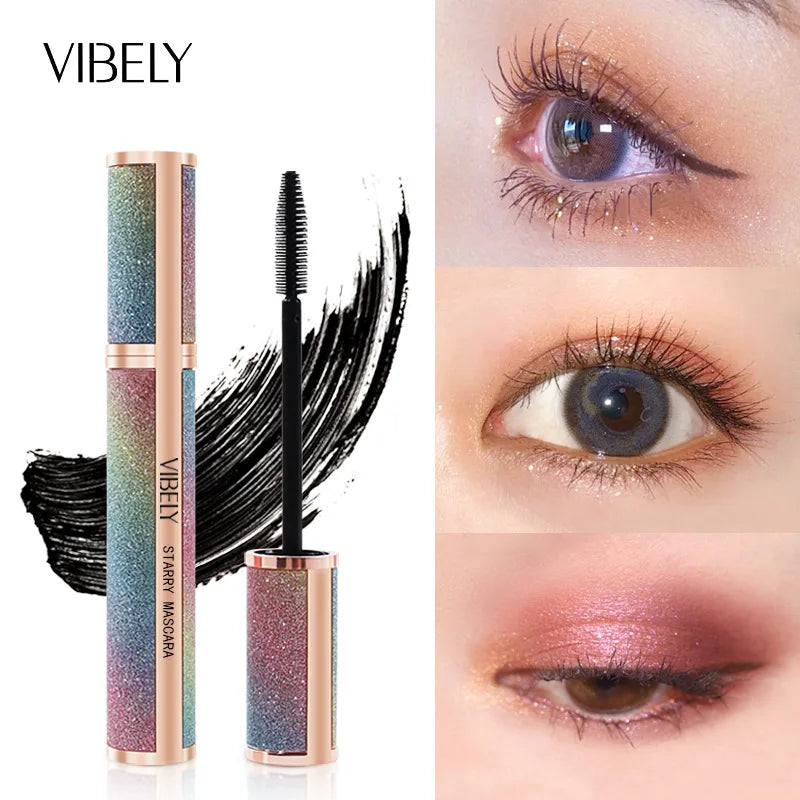 Mascara 4D diamant fibres de soie waterproof allongeant et volumisant cils noir