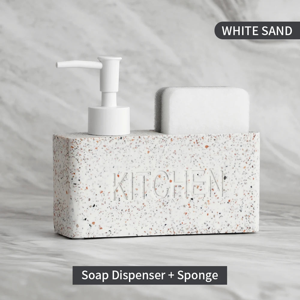 Modern Kitchen Soap Dispenser Set – Sponge & Brush Organizer