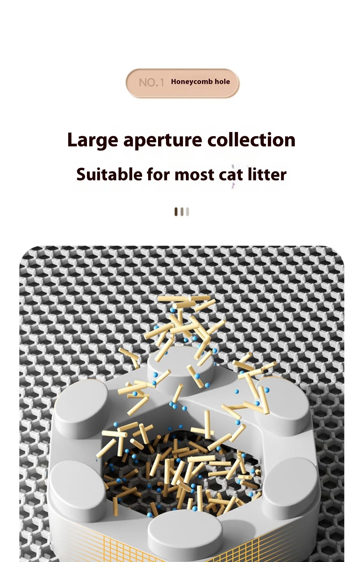 2-Layer Cat Litter Mat – Waterproof Non-Slip Litter Trapping Mat