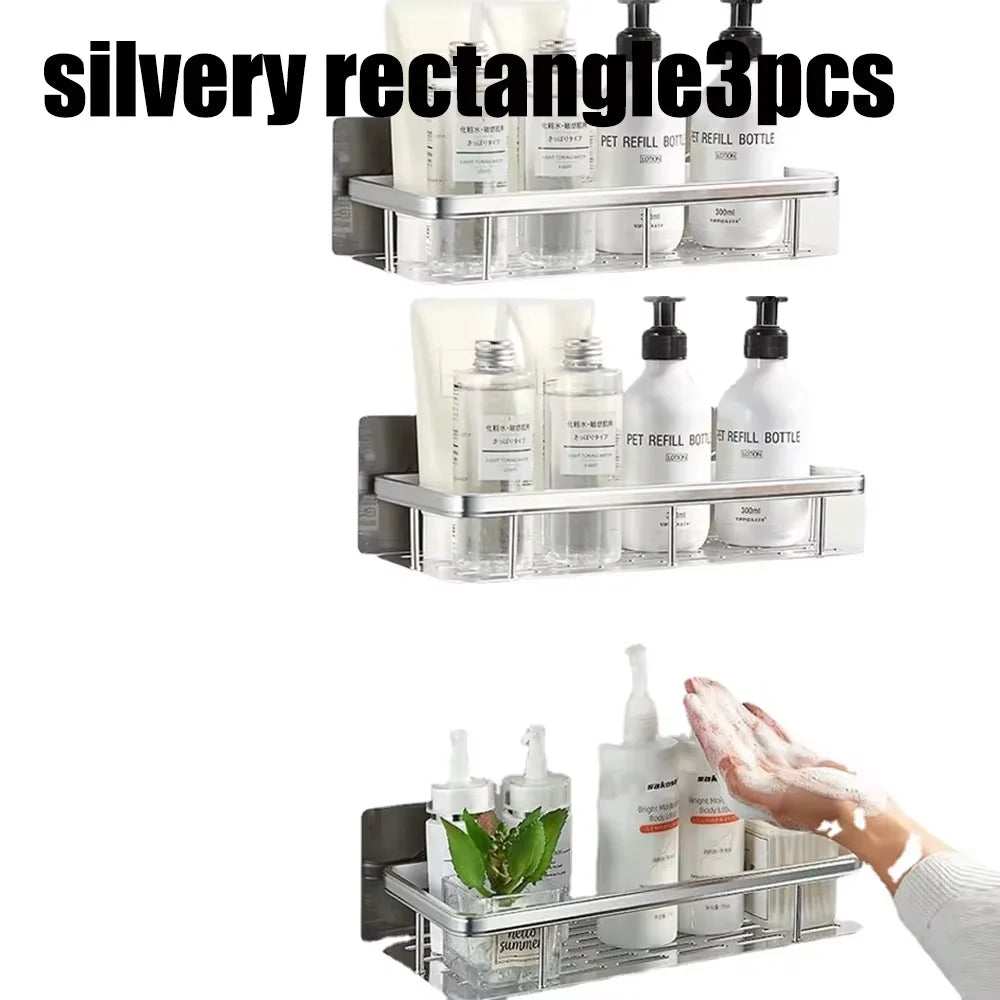 Wall Mounted Bathroom Shower Rack – Corner Shampoo & Towel Storage Shelf