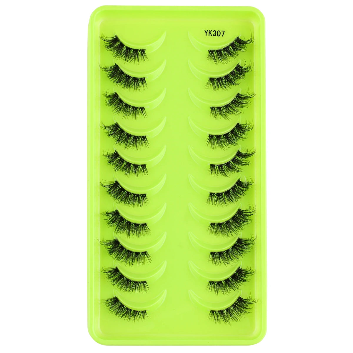 Nouveaux demi-cils – 3 à 10 paires, cils naturels 3D style Cat Eye, tige transparente – Extensions de faux cils pour maquillage