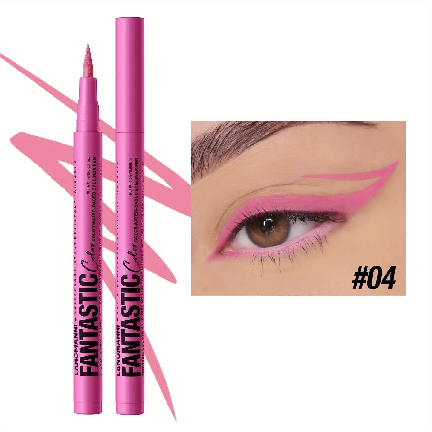 Eyeliner Stylo 1 pc — waterproof, séchage rapide, résistant à l’huile et anti-bavures, longue tenue, ultra-fin