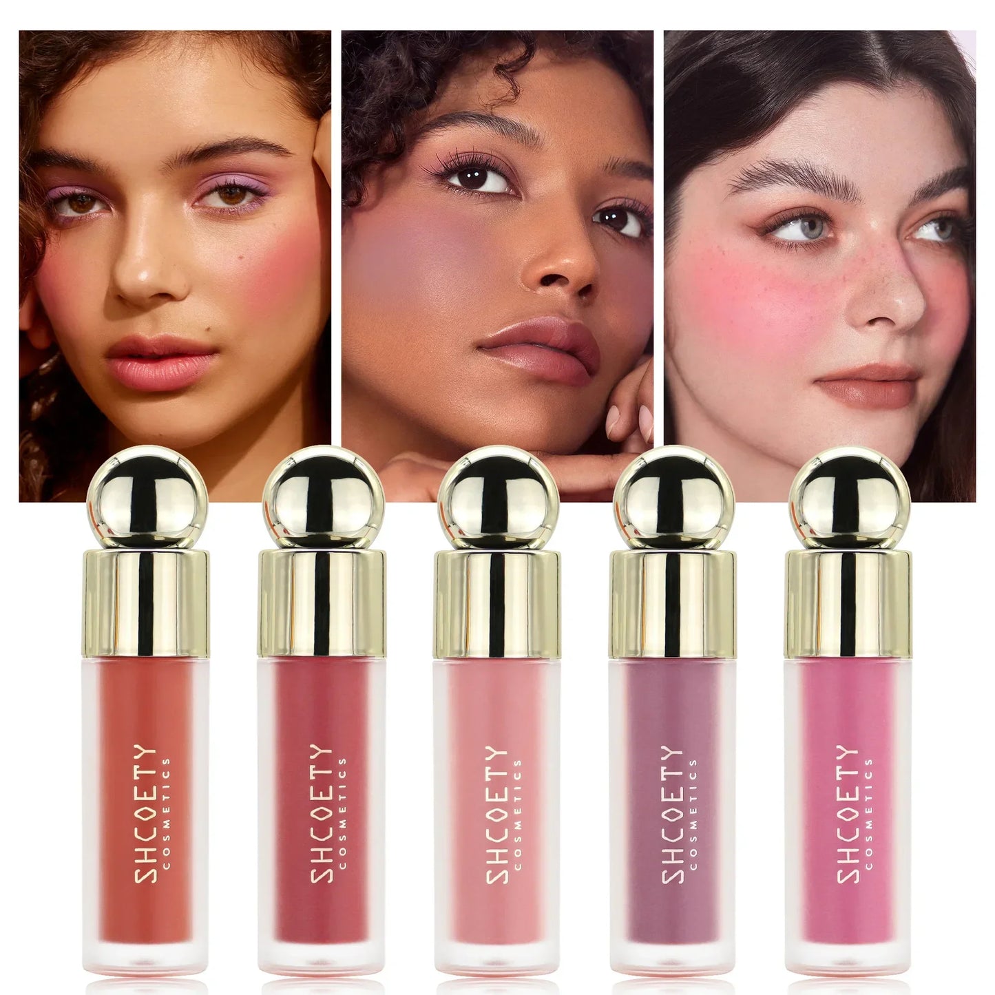 Blush liquide mat – Pigment visage et ombre à paupières longue tenue, texture crème – Teinte orange pêche naturelle pour un maquillage éclatant
