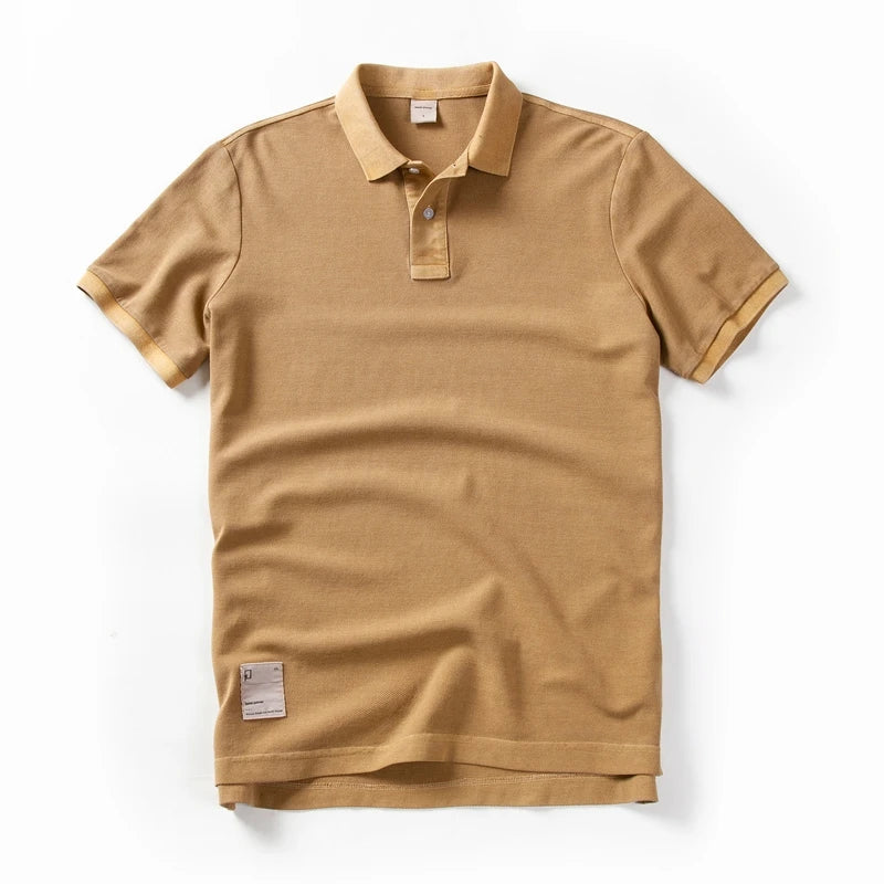 Polo Chemise 2024 Nouveau Été Revers artificiel asticité T-shirt Solide document De Mode À Manches Courtes D'affaires Décontracté Hommes Vêtements M-3XL musicien 13200
