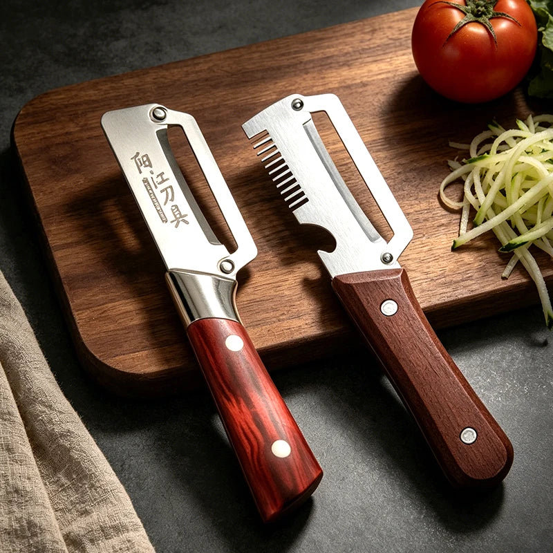 Multifunction Kitchen Peeler – Stainless Steel Vegetable Peeler, Fruit Paring Knife & 2-in-1 Bottle Opener