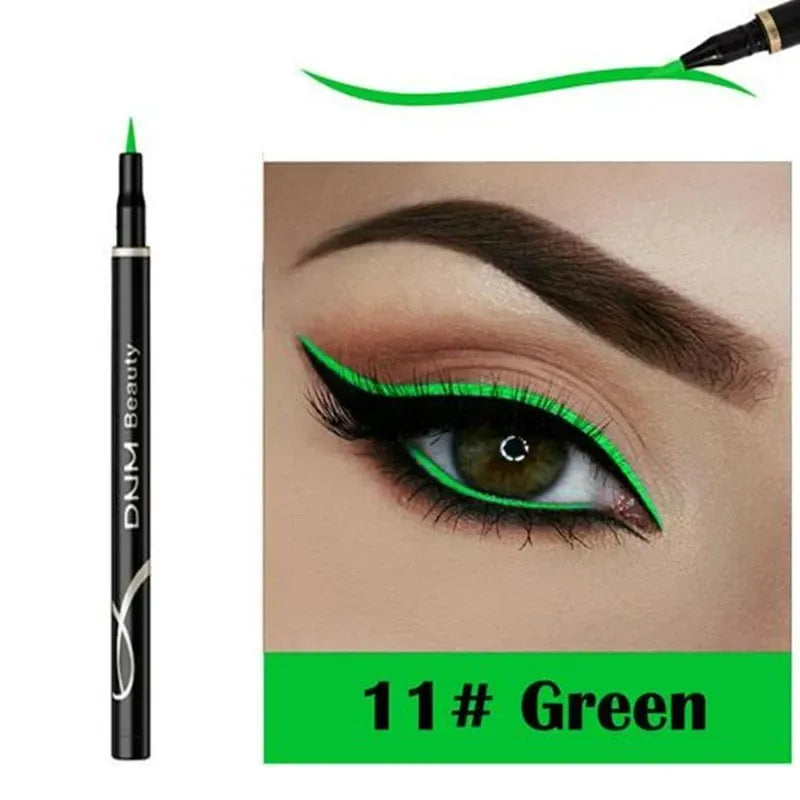 Crayon Eyeliner Liquide Coloré – Étanche, Bleu, Rouge, Noir, Blanc, Longue Tenue, Séchage Rapide, Maquillage des Yeux, Cosmétiques