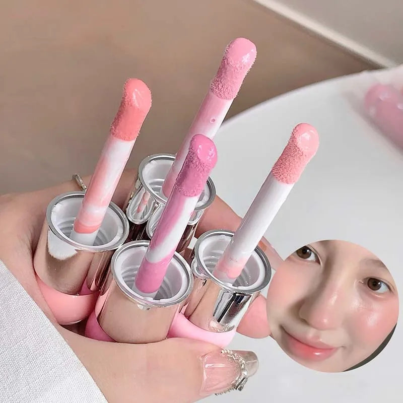 Blush Liquide — Texture Jelly Hydratante, Teintes Froides et Chaudes, Nude Rose, Rouge Liquide, Highlighter, Illumine le Visage, Maquillage Style Coréen