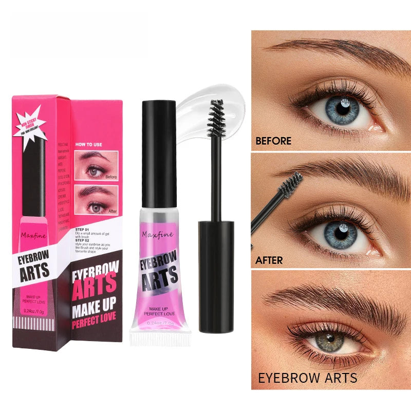 Gel à Sourcils Transparent – Fixation Longue Durée, Waterproof et Séchage Rapide