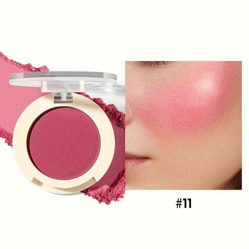 Blush poudre perlée – Illumine le visage, contour et profil, maquillage beauté pour la peau – Rouge longue tenue et waterproof