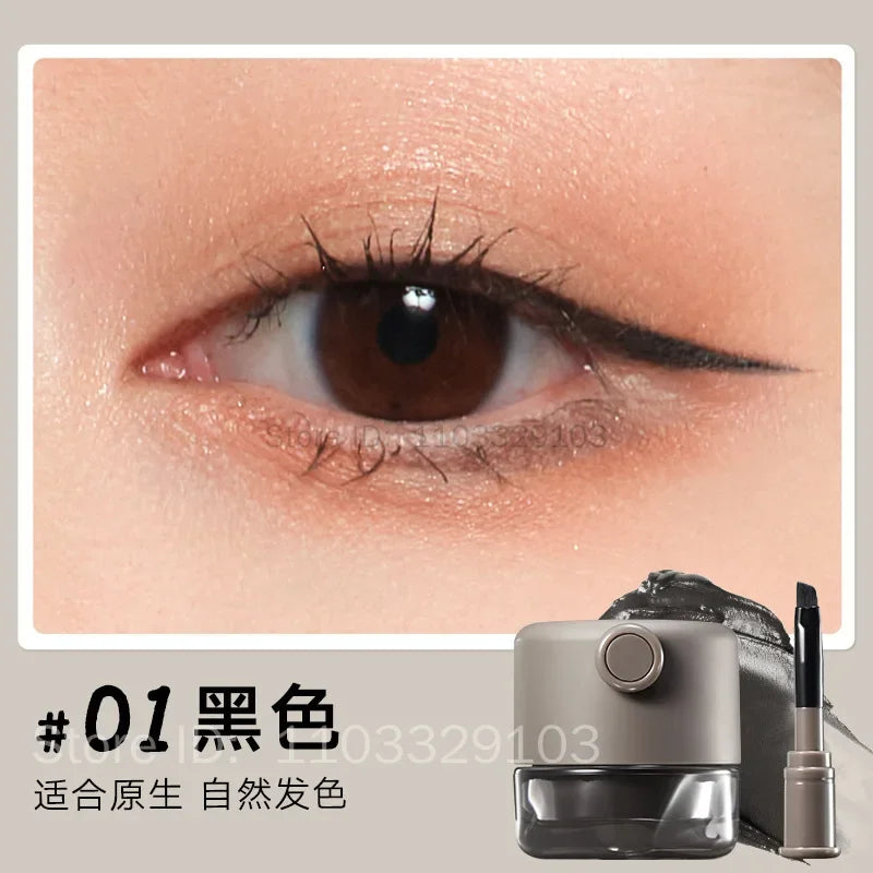 Eyeliner gel  – noir ou marron, waterproof, anti-bavure, longue tenue, séchage rapide, maquillage des yeux