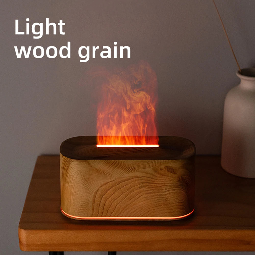 Flame Aroma Diffuser – Colorful LED Essential Oil Humidifier for Home & Relaxation