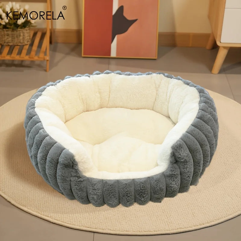 Jumbo Plush Pet Sofa Bed – Soft Washable Bed with Supportive Backrest