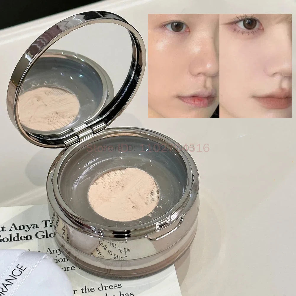Poudre Libre 2 Couleurs – Contrôle du Sébum, Éclaircissante, Waterproof, Tenue Longue Durée, Couvrance Totale, Poudre Compacte Fixante pour le Visage, Maquillage Cosmétique