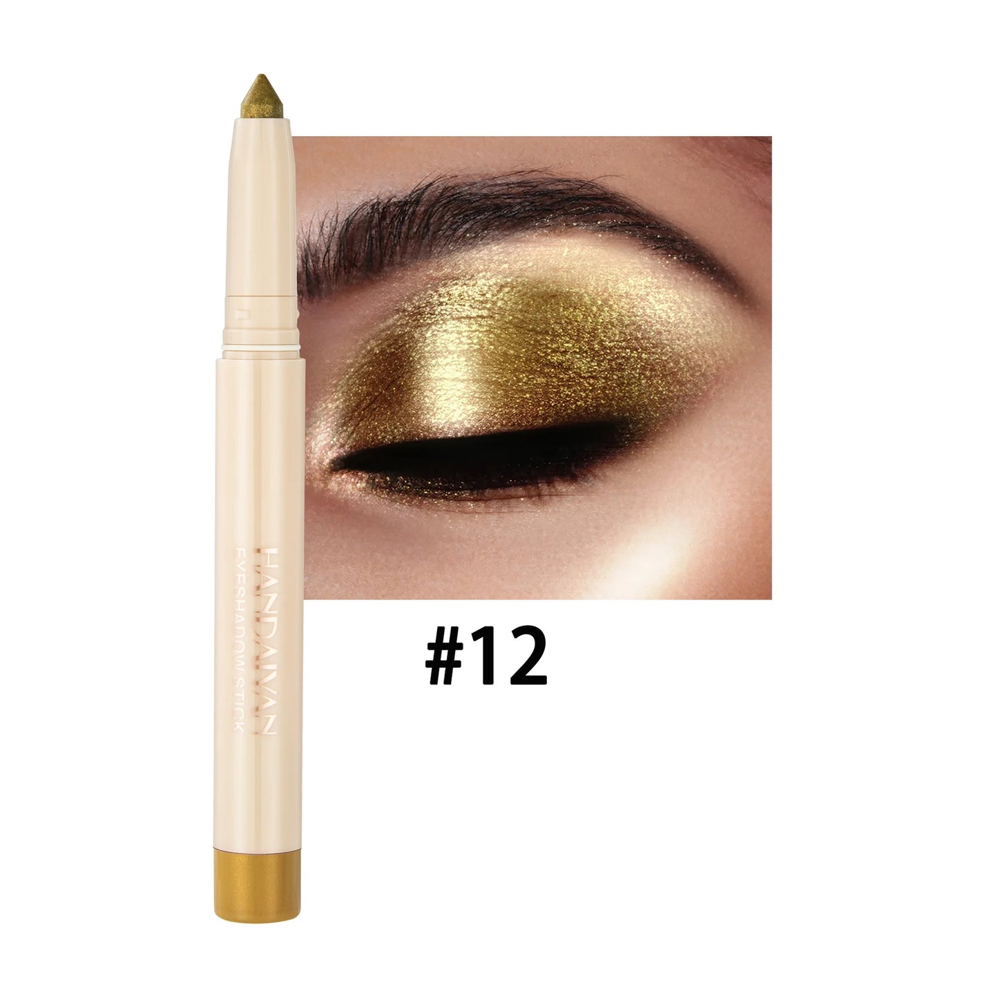 Crayon yeux dual-use – eyeliner et fard à paupières, mat, naturel, adapté pour maquillage de nuit ou clubbing, pointe ajustable