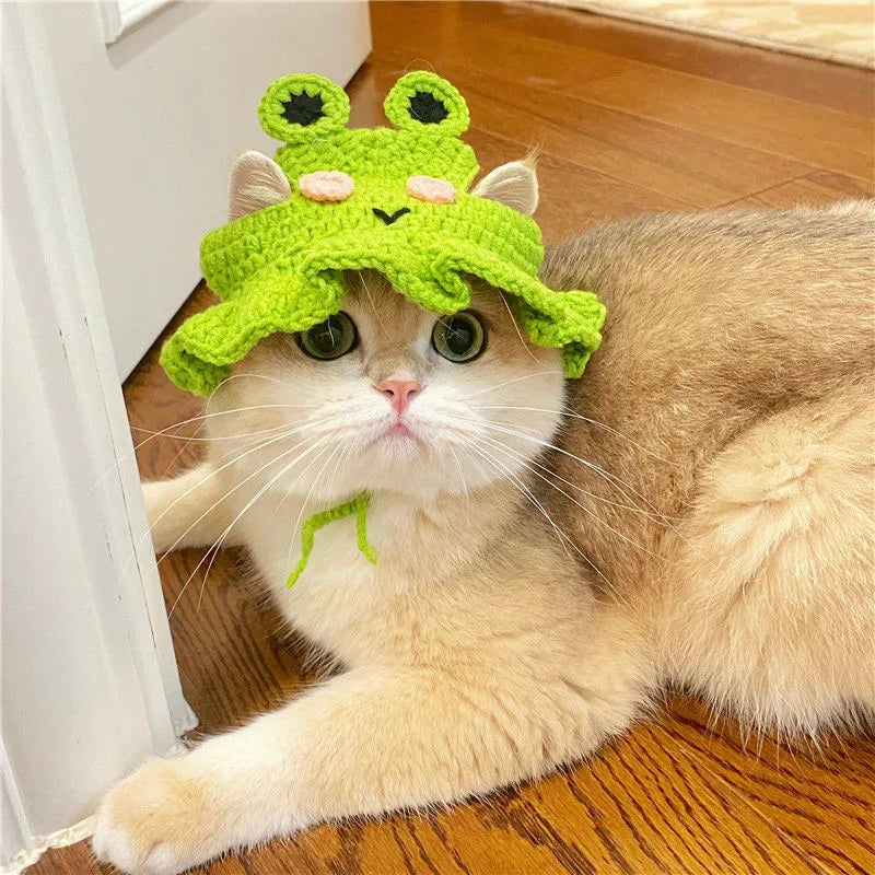 Cute Pet Beanie for Cats & Small Dogs – Winter Hat for Photos & Parties