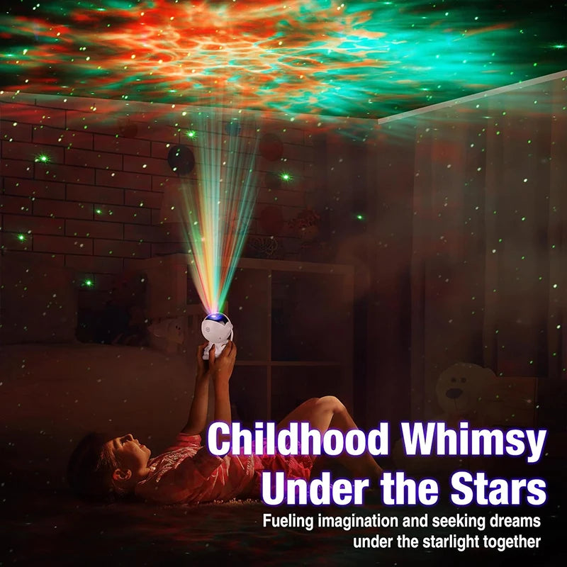Astronaut Galaxy Projector Night Light – Starry Sky Lamp for Kids' Bedrooms & Space Decor