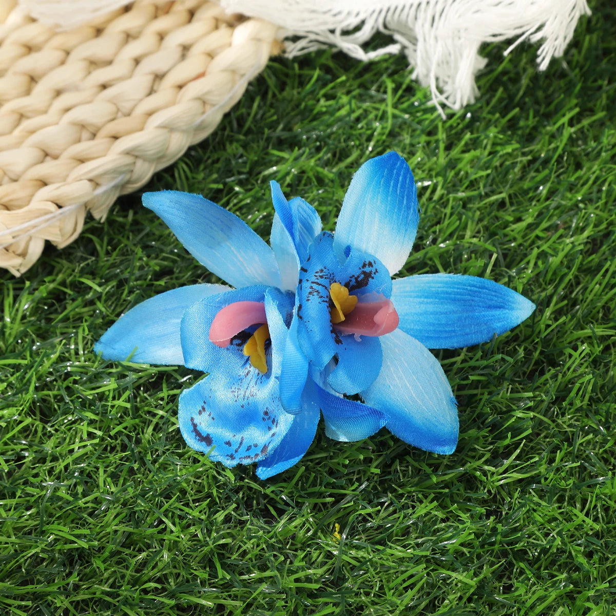 « Barrettes Femme – Fleurs Orchidée, Style Bohème »