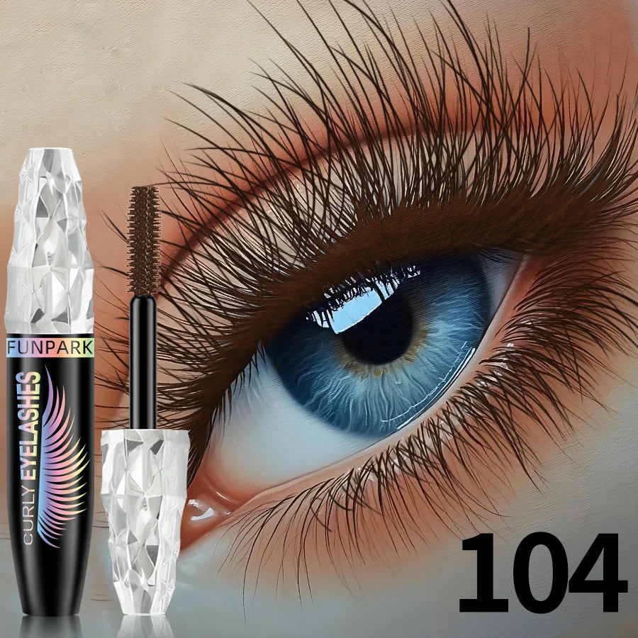 Mascara 5D 9 couleurs grands yeux waterproof épais allongeant recourbant fibres liquide extensions cils maquillage