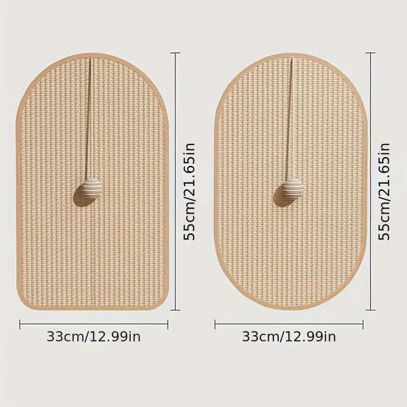 Self-Adhesive Sisal Cat Scratch Pad – Wall & Sofa Furniture Protector