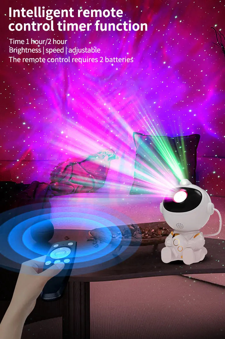 Astronaut Galaxy Projector – LED Starry Sky Night Light for Bedroom & Room Decor
