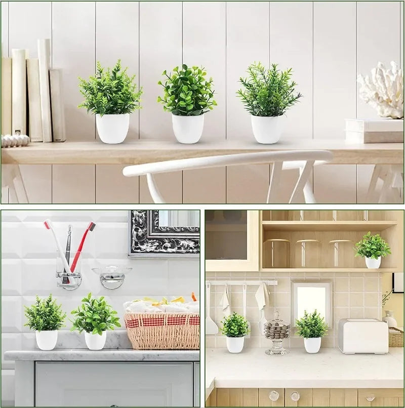 Artificial Potted Green Plant – Decorative Fake Bonsai for Home Décor