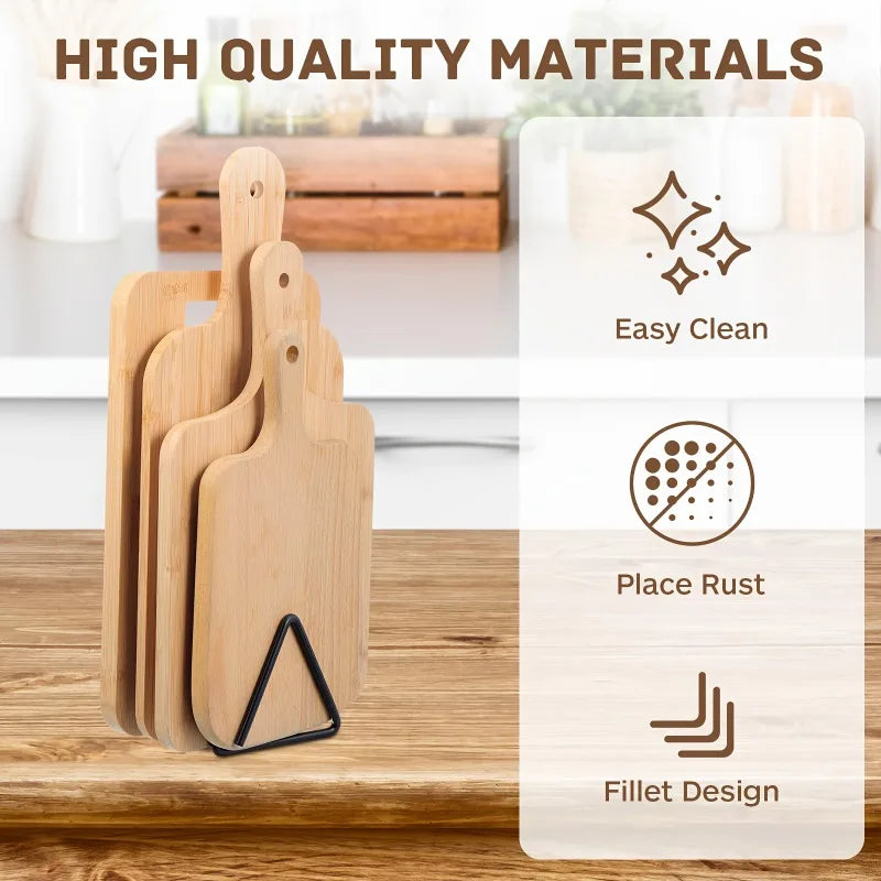 Heavy-Duty Kitchen Storage Rack – Metal Cutting Board & Kitchen Organizer