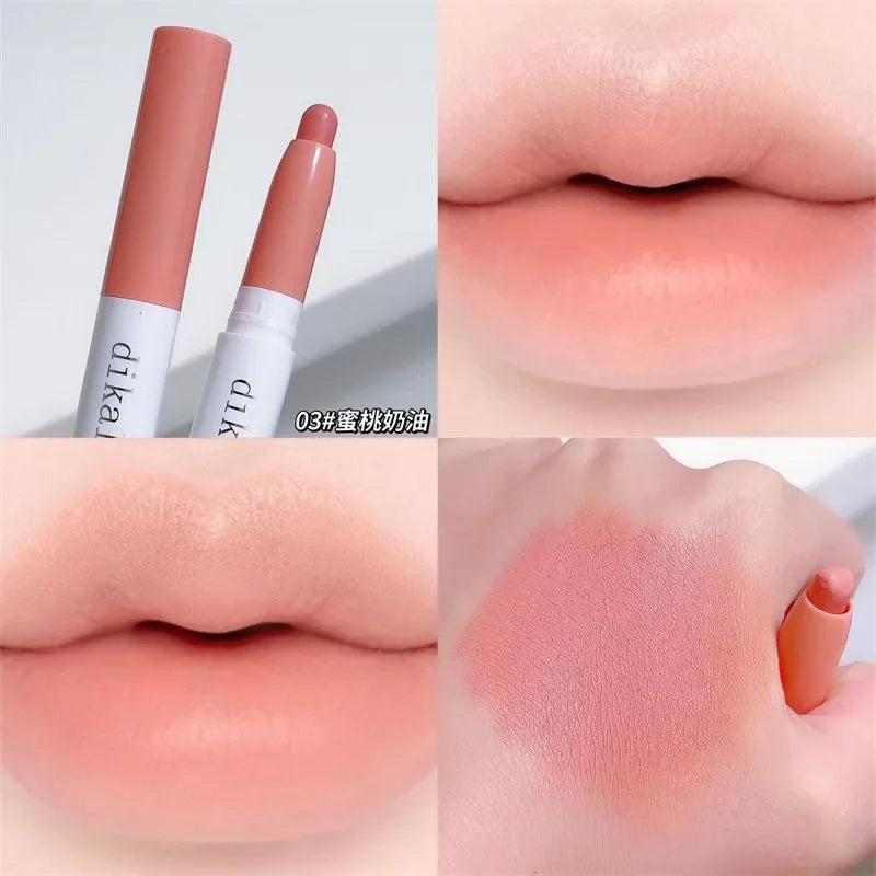 Crayon à Lèvres Mat Waterproof – Nude et Corail Rose, Contour, Longue Tenue, Anti-Transfert, Maquillage des Lèvres