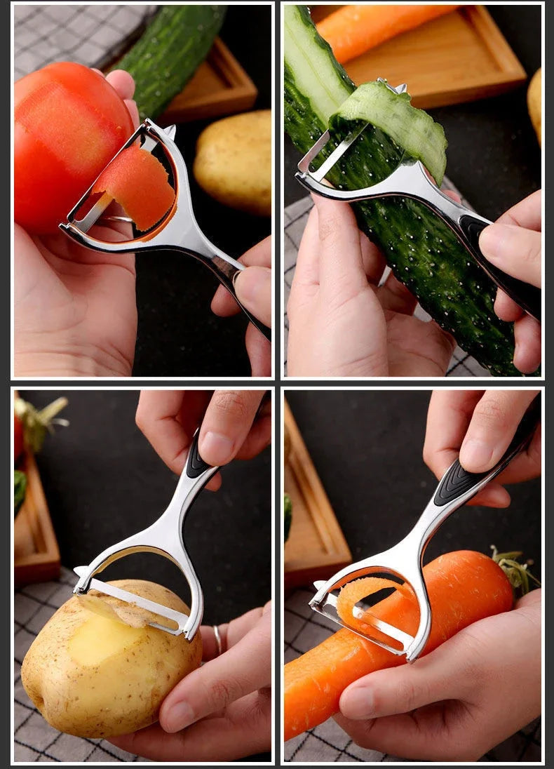 Stainless Steel Vegetable Peeler – Multifunction Potato, Carrot & Fruit Peeler Kitchen Tool