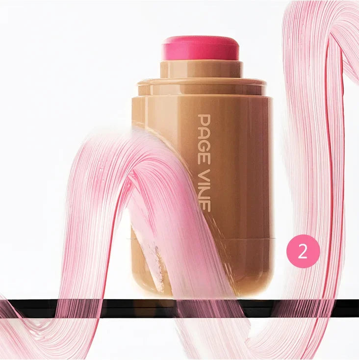 Nouveau Blush Stick de Poche — Crème 2 en 1 pour Lèvres et Joues, Hydratant, Teinte Naturelle Rouge, Poudre Blush Crème, Style Coréen, Maquillage Rose