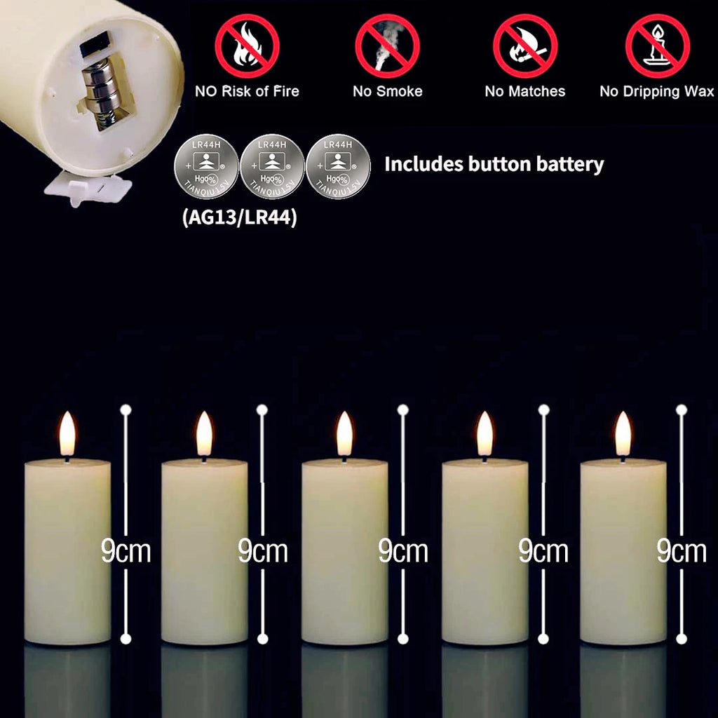 LED Flameless Flickering Candles Set (6–120 PCS) – Battery Operated Candles for Weddings & Events