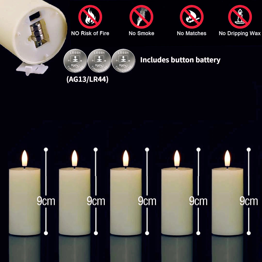 LED Flameless Flickering Candles Set (6–120 PCS) – Battery Operated Candles for Weddings & Events